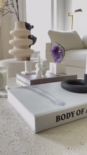 Handmade Oval Concrete Vanity Tray: Modern Home Decor