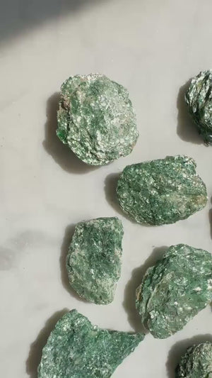 Raw Fuchsite Crystal Chunks: Natural Healing Stones for Reiki & Chakra