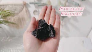 Raw Black Obsidian Chunks: Psychic Protection Healing Crystals (1 to 2 Inch)