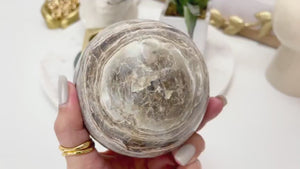 Moroccan Aragonite Crystal Ball: Natural Healing Stone Decor