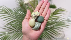Abundance Crystal Set: Aventurine, Green Jade, Serpentine
