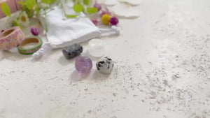 Intuition & Moon Energy Crystal Gift Set – Larvikite, Amethyst, Moonstone, Selenite Plate for Meditation, Healing