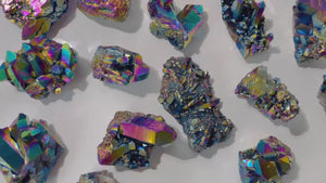 Rainbow Aura Quartz Cluster: Iridescent Crystal Healing (100-250g)