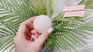 Shimmering Calcite Sphere: A Radiant Addition to Your Home Decor & Healing Collection