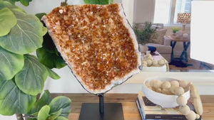 XL Citrine Crystal Cluster, The Sunshine Crystal for Abundance and Positivity