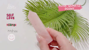 Rose Quartz Crystal Tower: Healing Gemstone Point