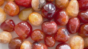 Carnelian Tumbled Stones: Natural Healing Crystals for Reiki & Chakra