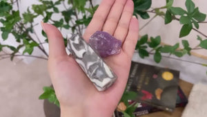 Amethyst & Thousand Eye Jasper Crystal Set: Healing Stones Combo