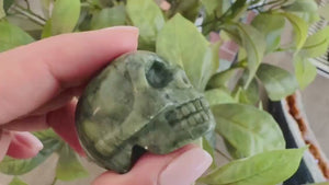Green Serpentine Skull | 2 Inch Crystal for Healing, Kundalini & Protection