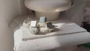 Pyrite Cube - Navajún Pyrite Crystal Cube in Matrix – Natural Spanish Pyrite Mineral Specimen, Collectible & Gift