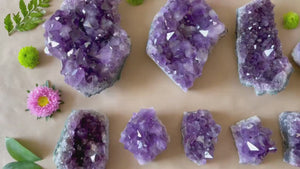 Raw Amethyst Crystal Cluster: Natural Purple Geode
