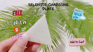 Triangle Selenite Plate: Energy Charging Station, Healing Crystal