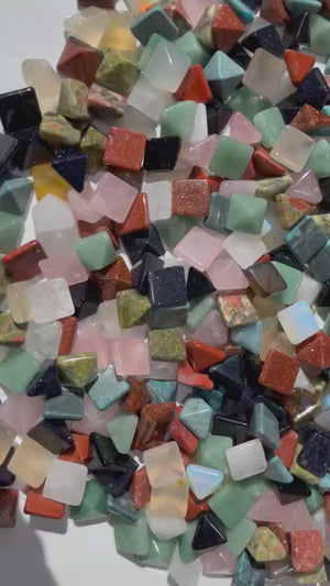 Mini Crystal Pyramids: Assorted Gemstone Healing Crystals