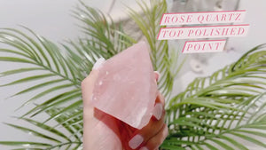Rose Quartz Tower: Healing Crystal for Home Decor & Grid