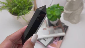 Black Obsidian Crystal Point: Healing Stone