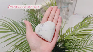 Howlite Crystal Heart: Calming Meditation Stone