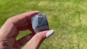 Purple Fluorite Crystal Cube: Healing Stone Decor