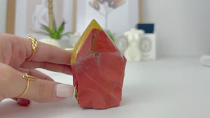 Large Mookaite Jasper Crystal Tower: Polished Stone Point