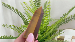 Tiger's Eye Crystal Tower: Healing Stone for Meditation