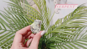 Raw Serpentine Crystals: Healing Stones for Home Decor & Crystal Grids