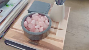 Rose Quartz Heart Crystal: 25mm Puffy Love Stone for Healing