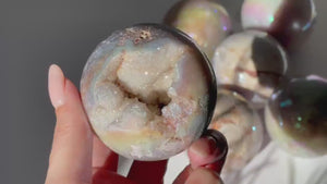 Pink Amethyst Spheres - Small Size (350-450g, 66-68mm)