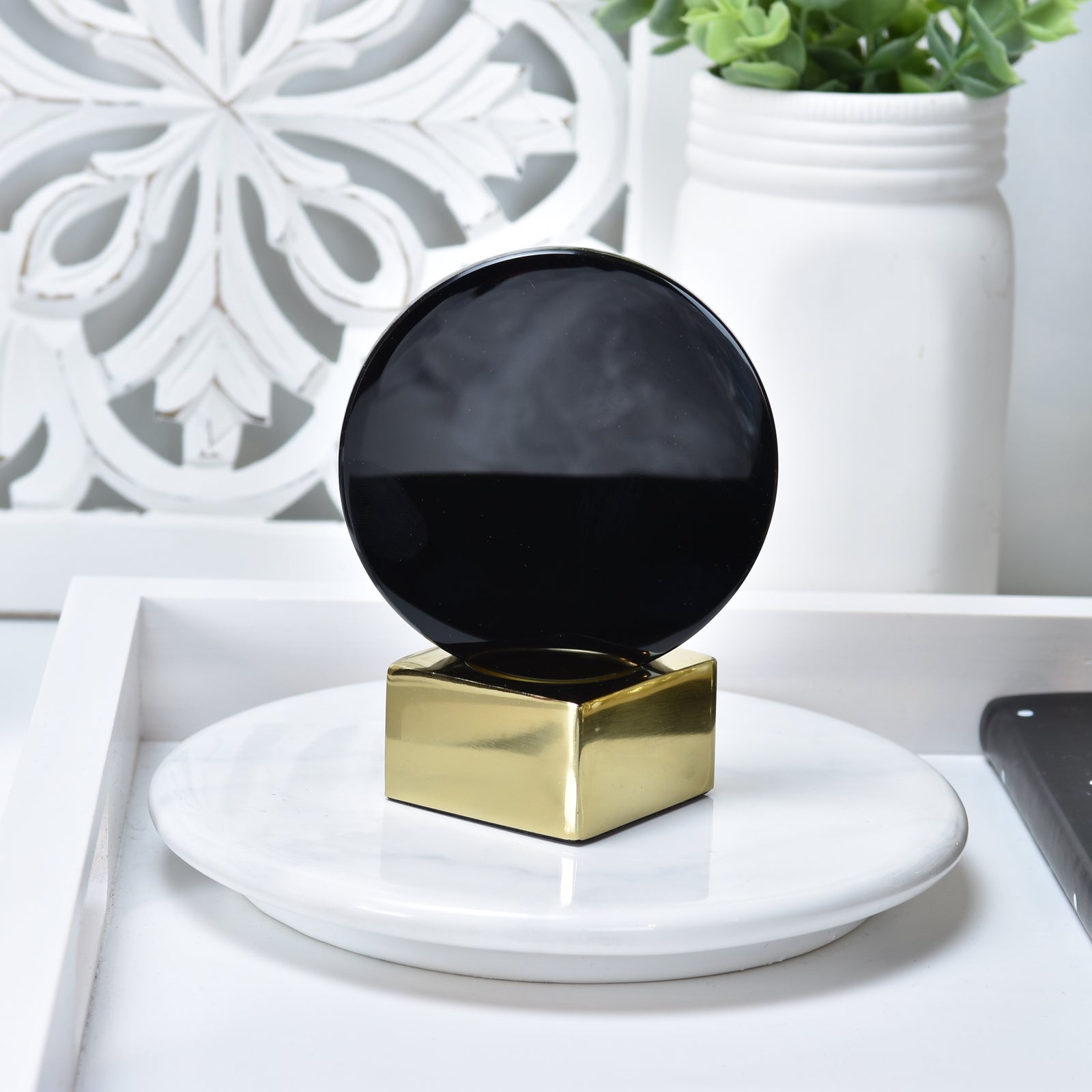 Black Obsidian Mirror