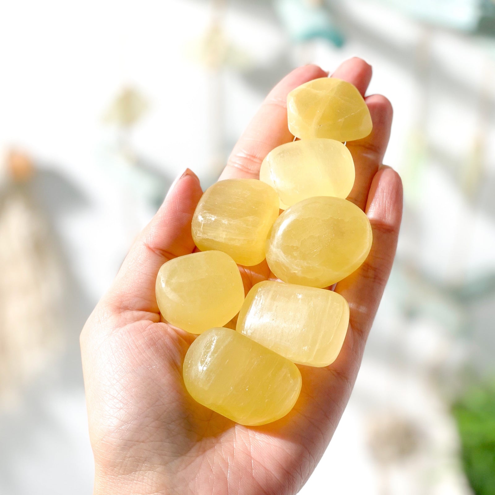 Lemon Calcite Tumbled Stone