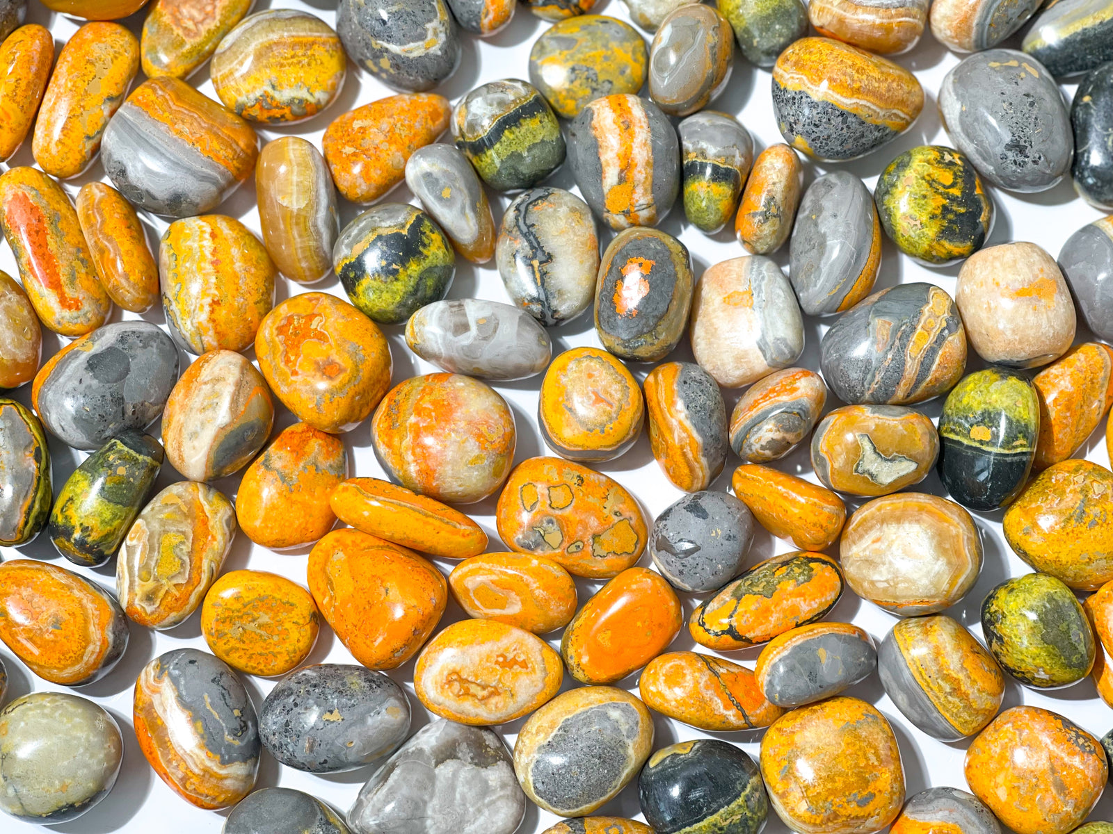 Bumble Bee Jasper Tumbled Stone