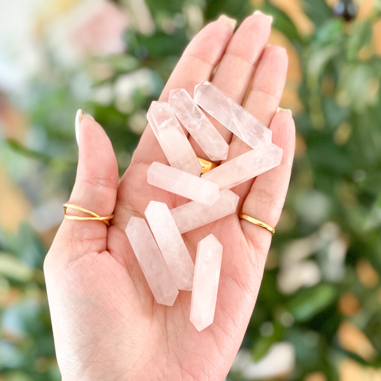 Rose Quartz Double Terminated Points