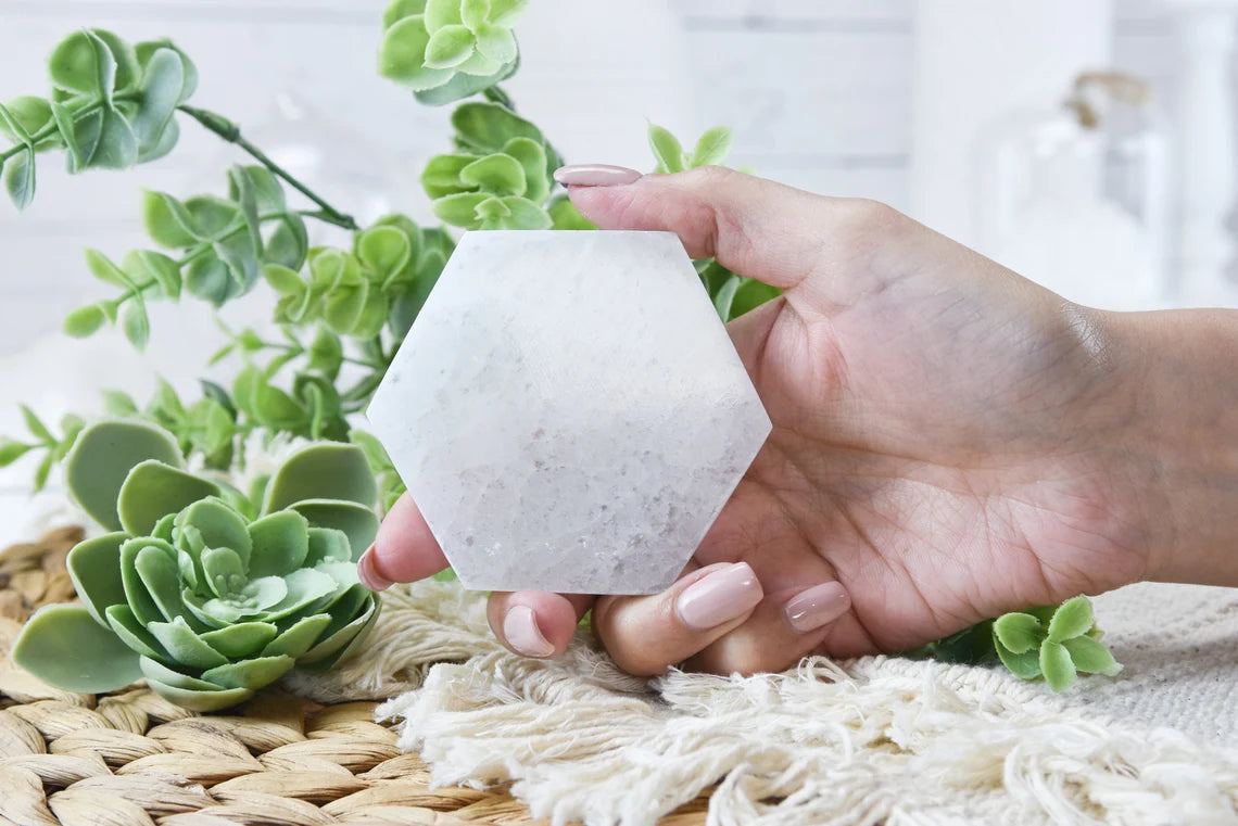 Selenite Charging Plate Hexagon