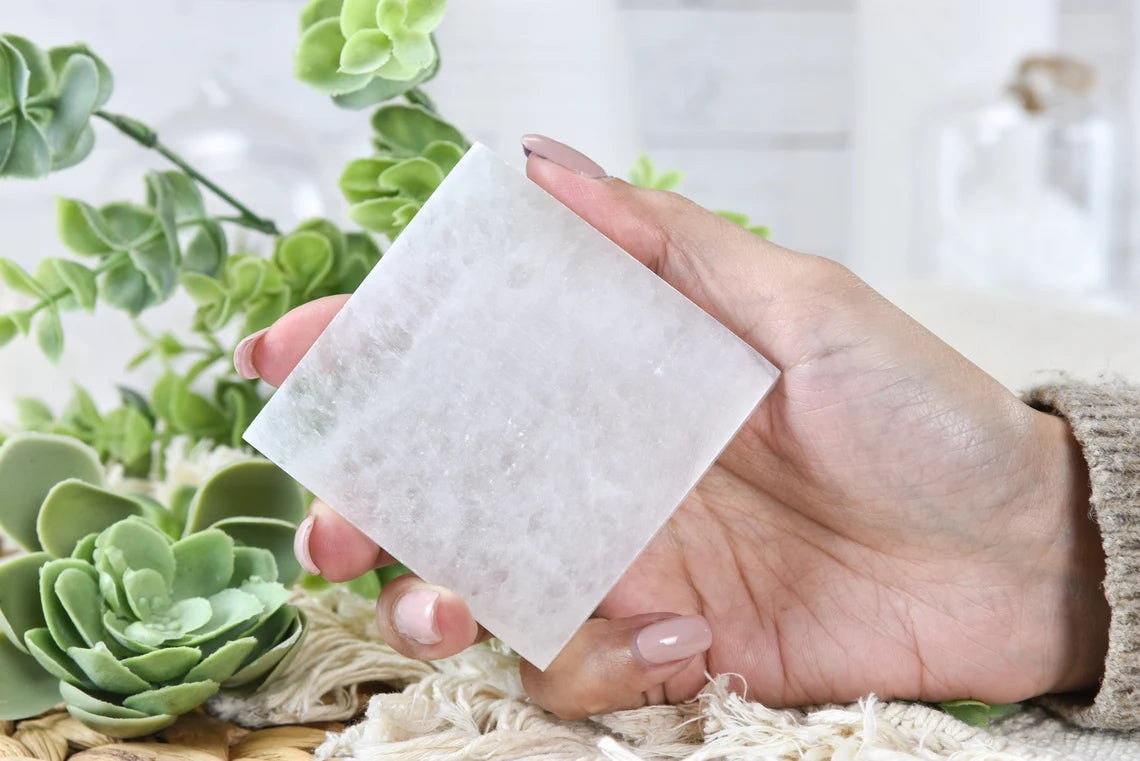 Selenite Square Charging Plate