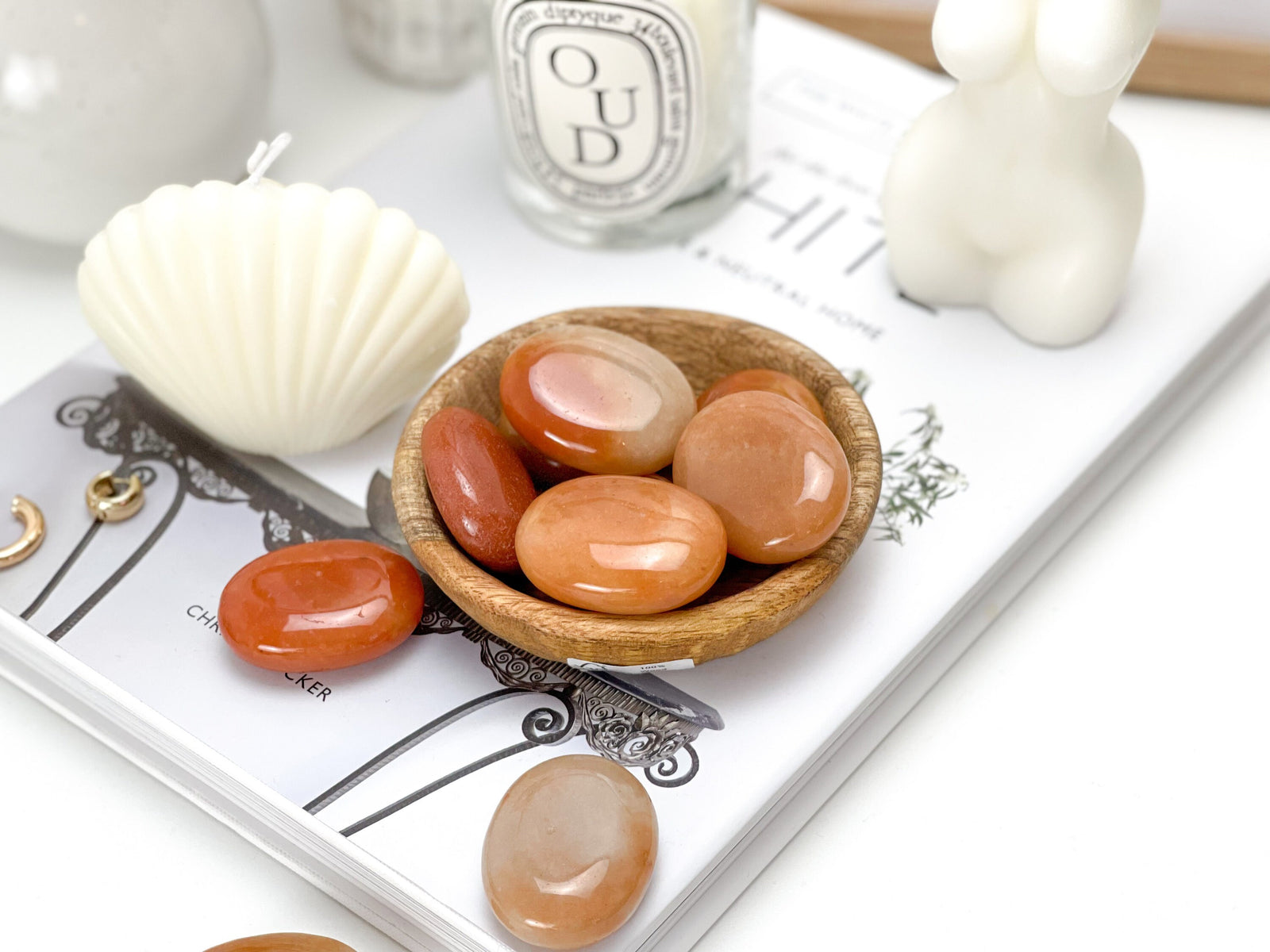 Red Aventurine Palm Stone