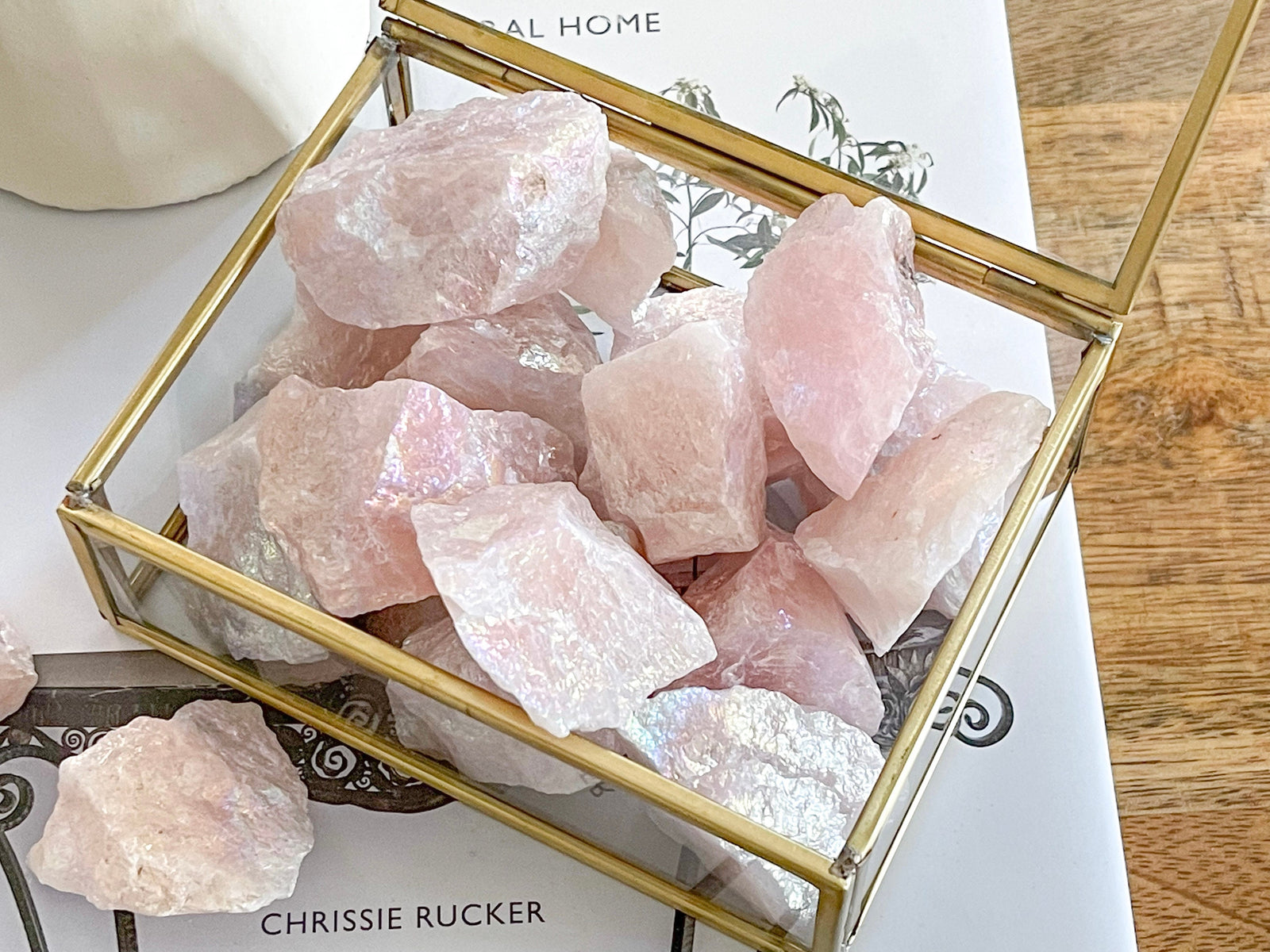 Rose Quartz Angel Aura crystal