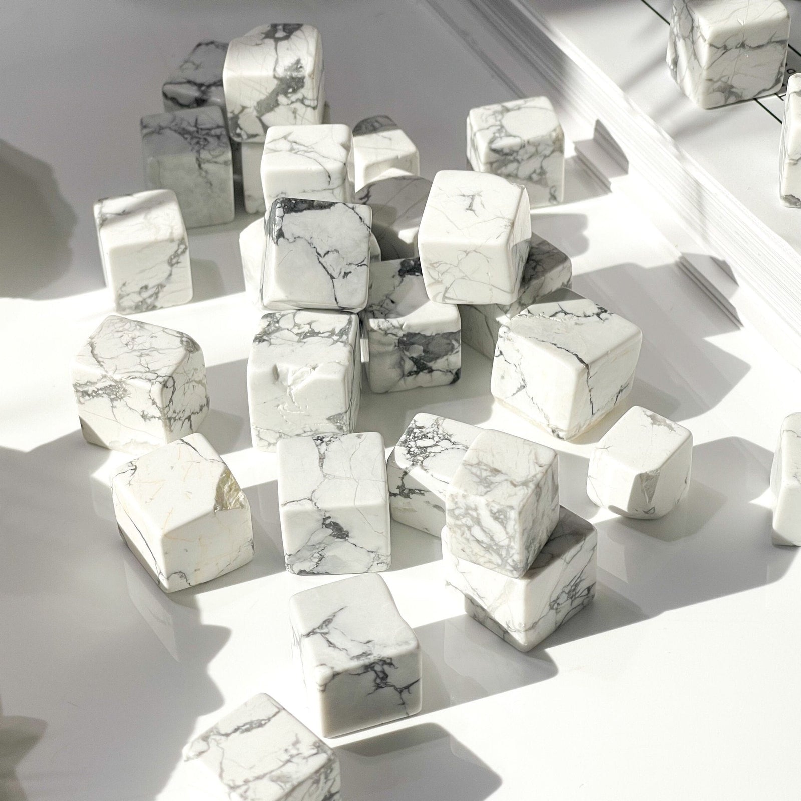 Howlite Tumbled Crystal Howlite Tumbled Stones Healing Crystals and Stones Crystal gifts Crystal Home Decor Pocket Stones