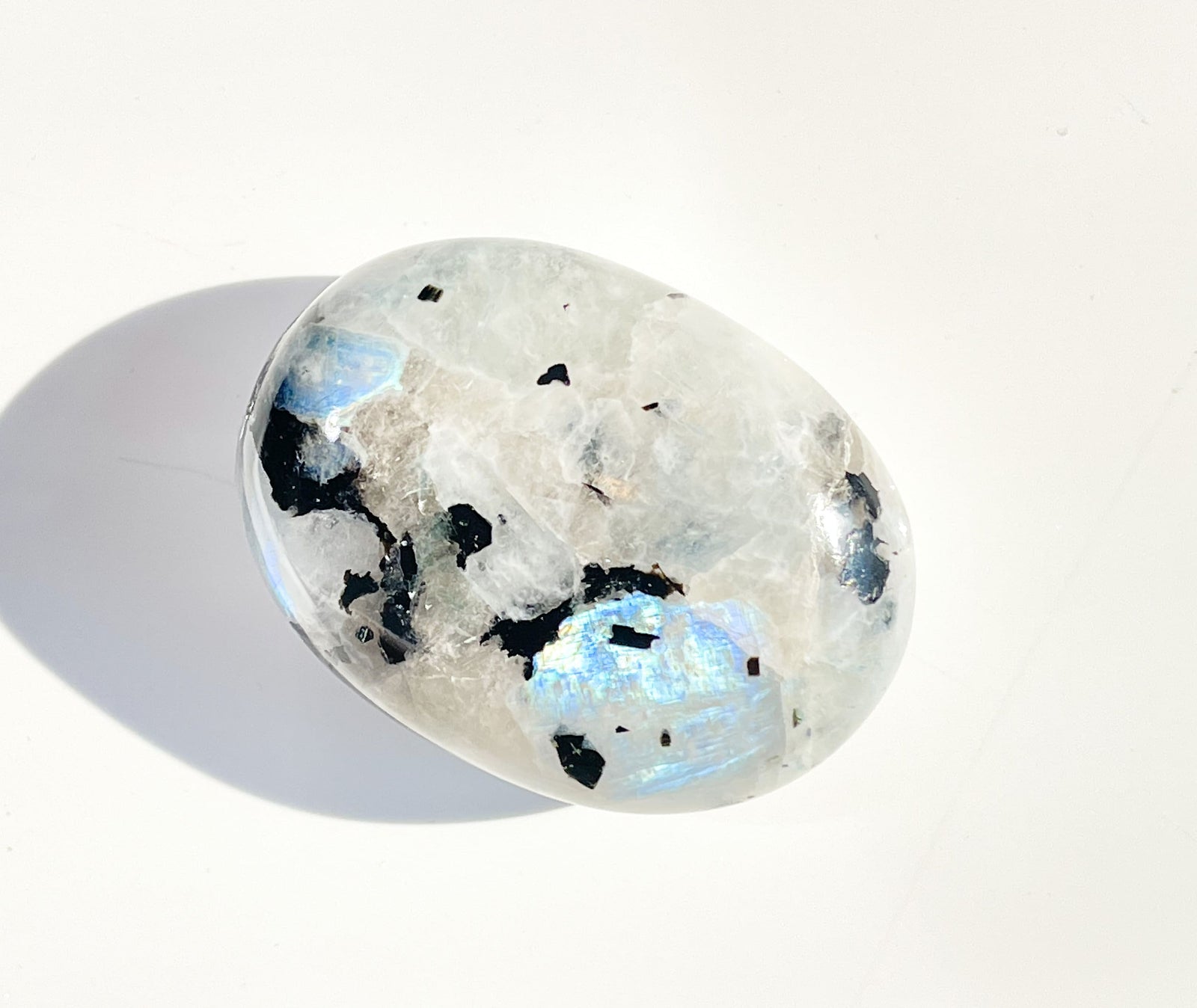 Rainbow Moonstone Palm Stones: A Journey of Self-Discovery.Healing Crystal Worry Stones Crystal Home Decor Crystal Gifts Crystal Grids