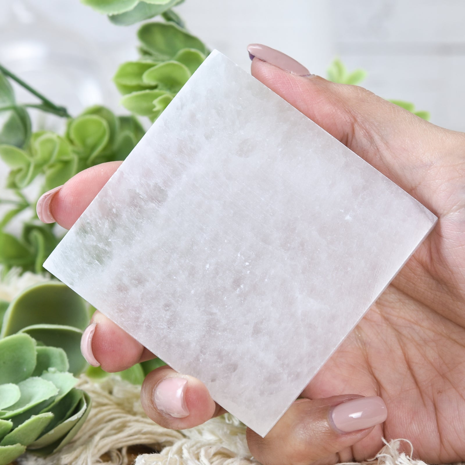 Selenite Square Charging Plate
